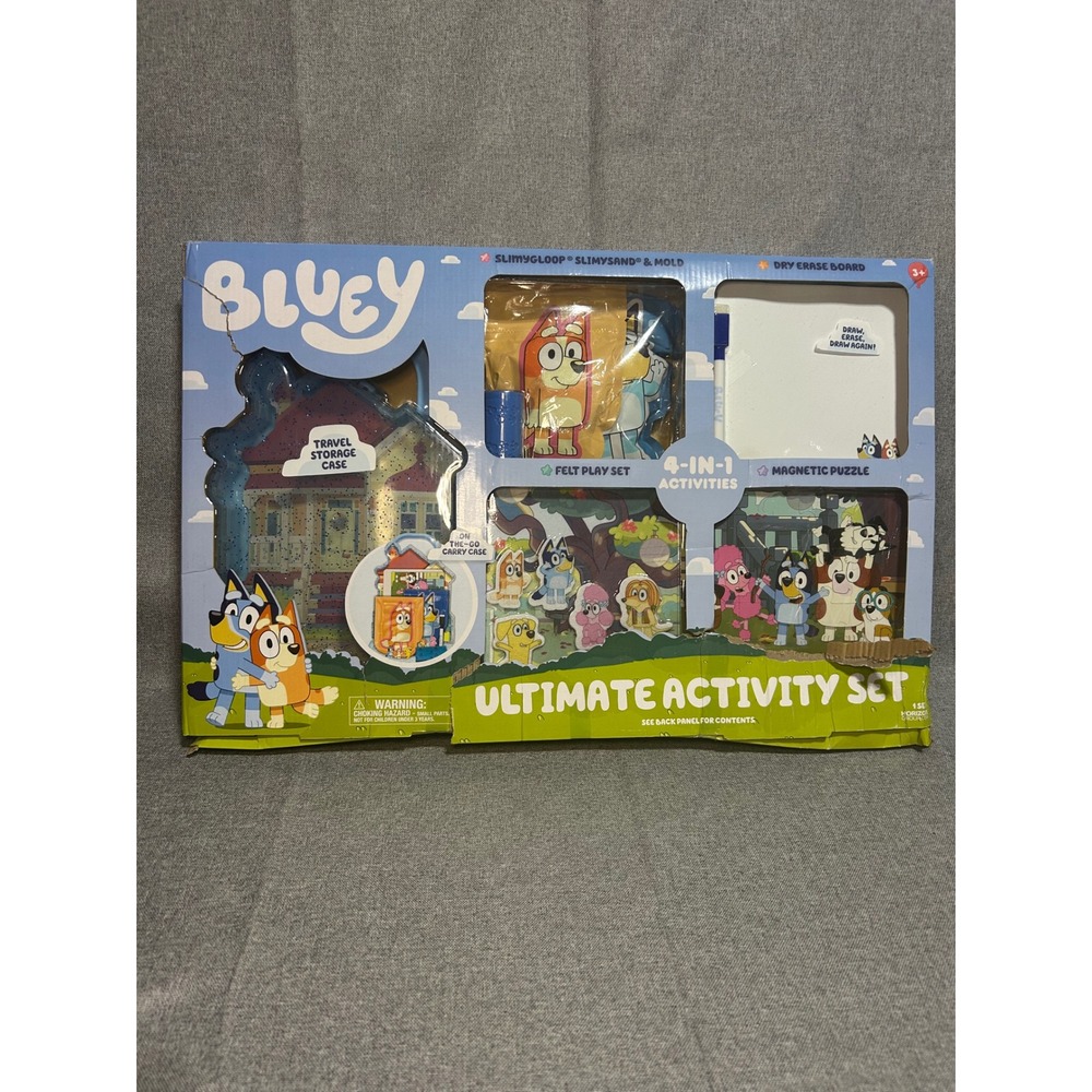 Bluey Ultimate Activity‎ Set Kids OS Multi 4-in-1 SlimySand Felt Magnetic Puzzle